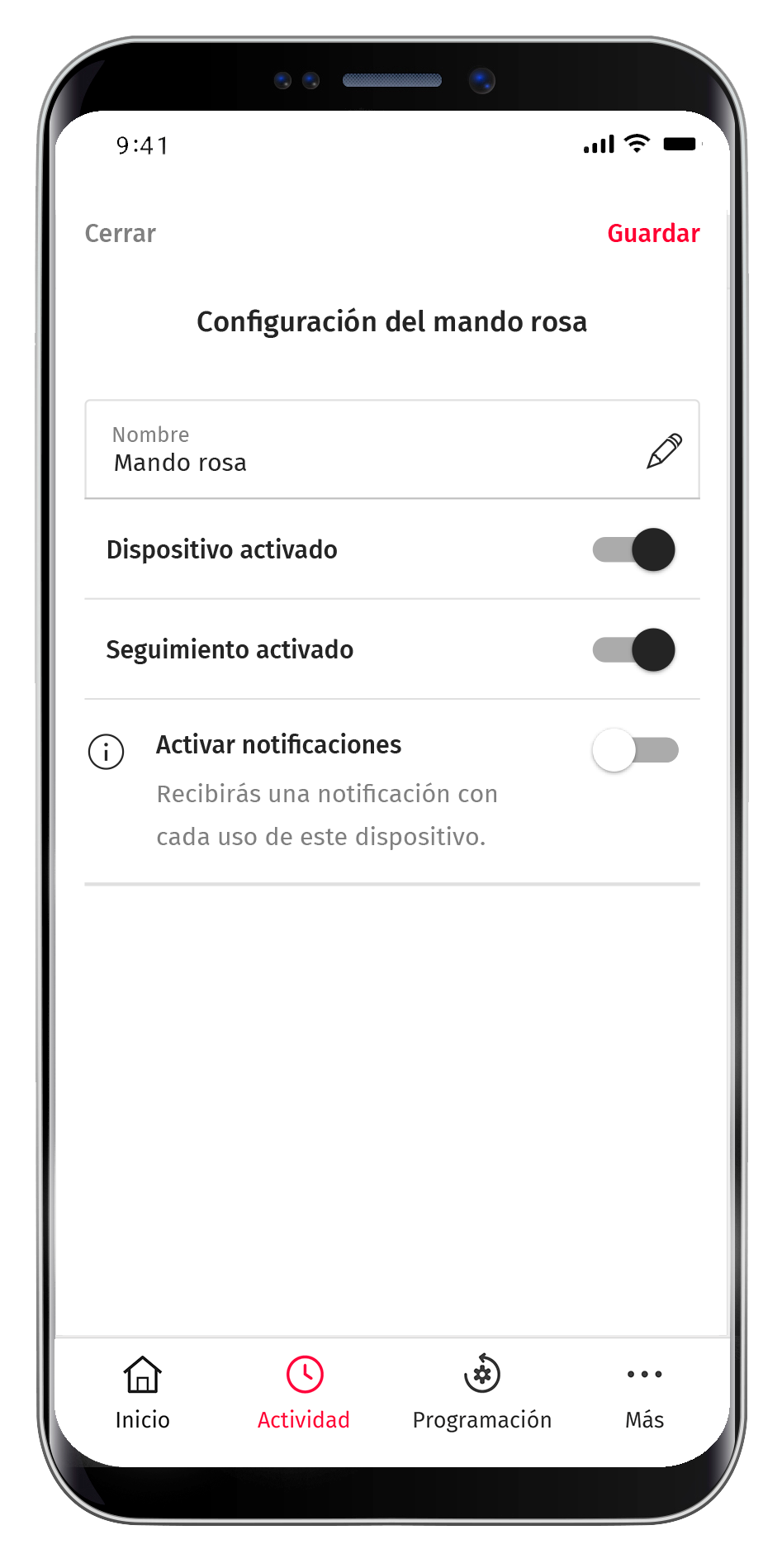 Configuración mandos y llaves app my verisure