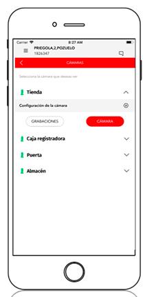 Pantalla Cámaras