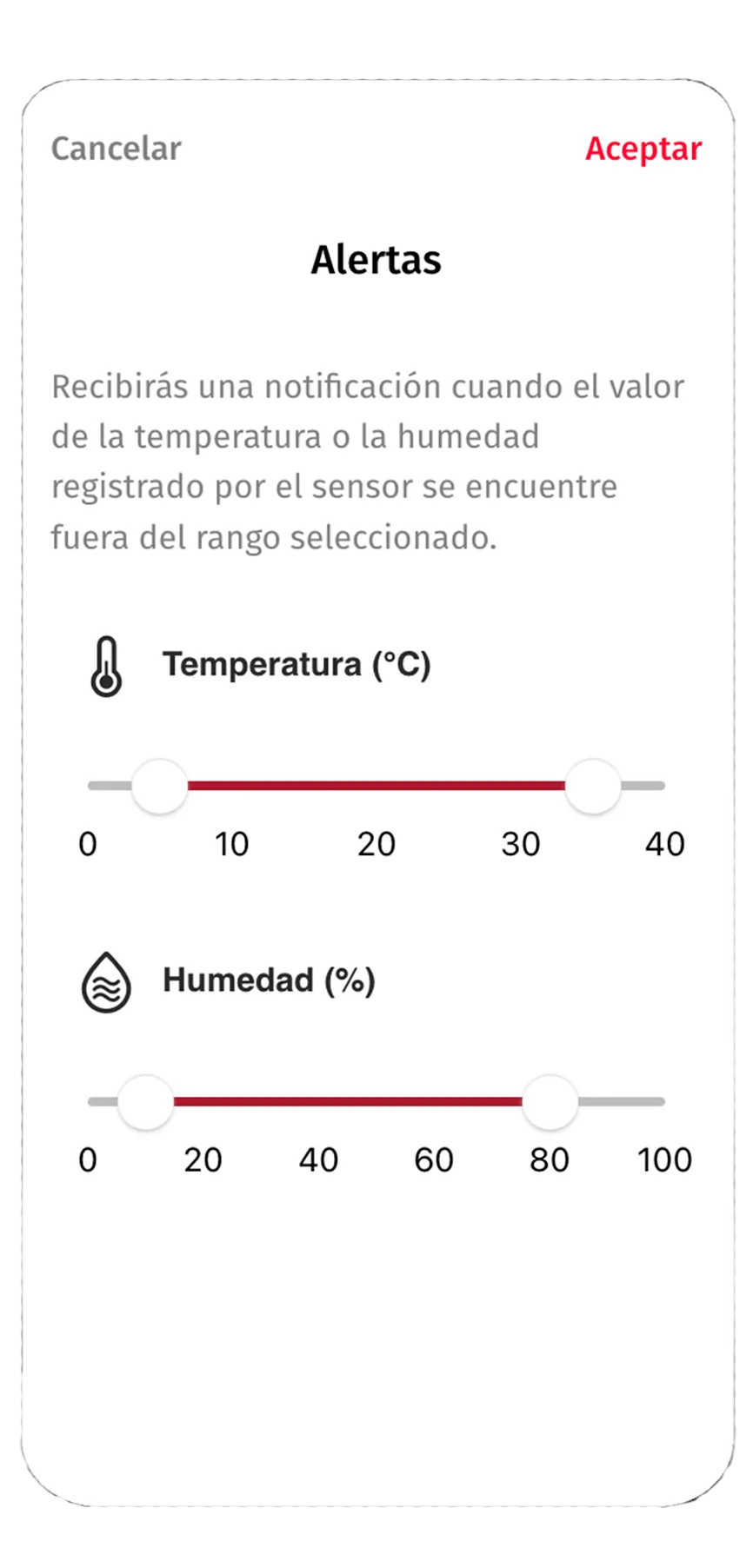 control alarma