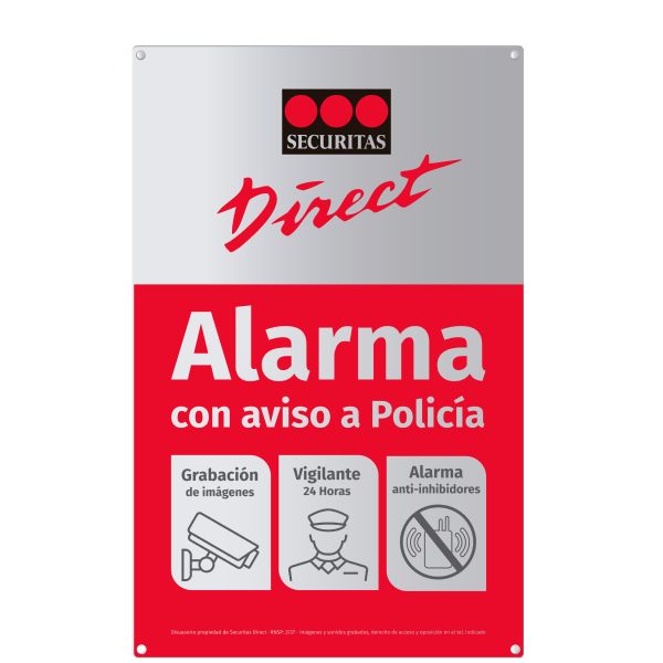 CARTEL DISUASORIO CENTRAL Alarma 21,5 x 34 cm Securitas Direct EUR 13,90 -  PicClick ES
